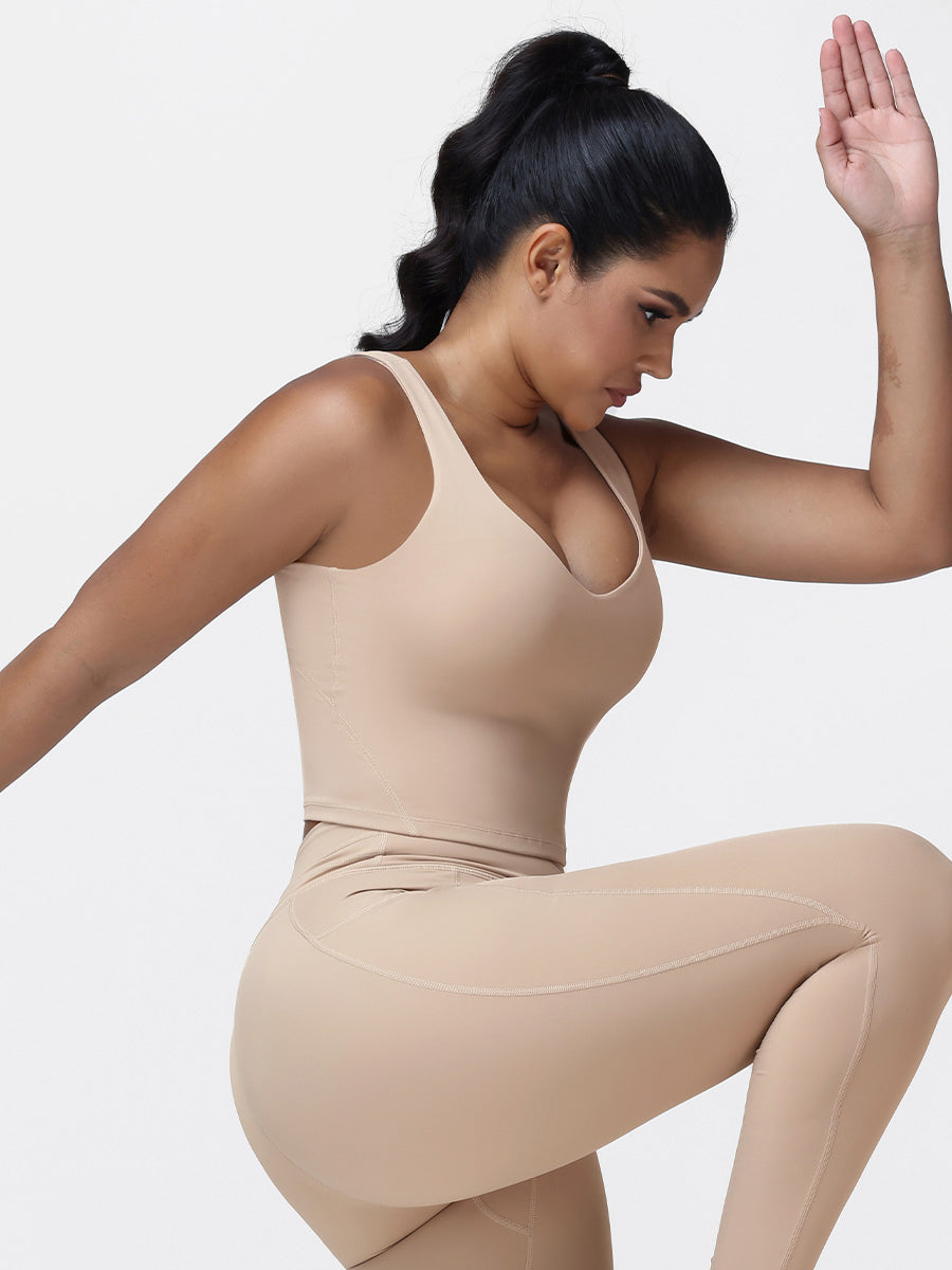 U-shaped Cut Energy Longline Sports Bra