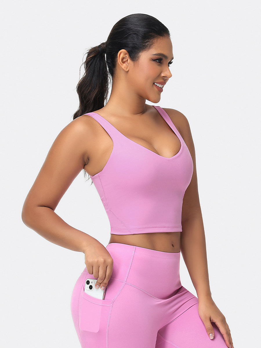 U-shaped Cut Energy Longline Sports Bra