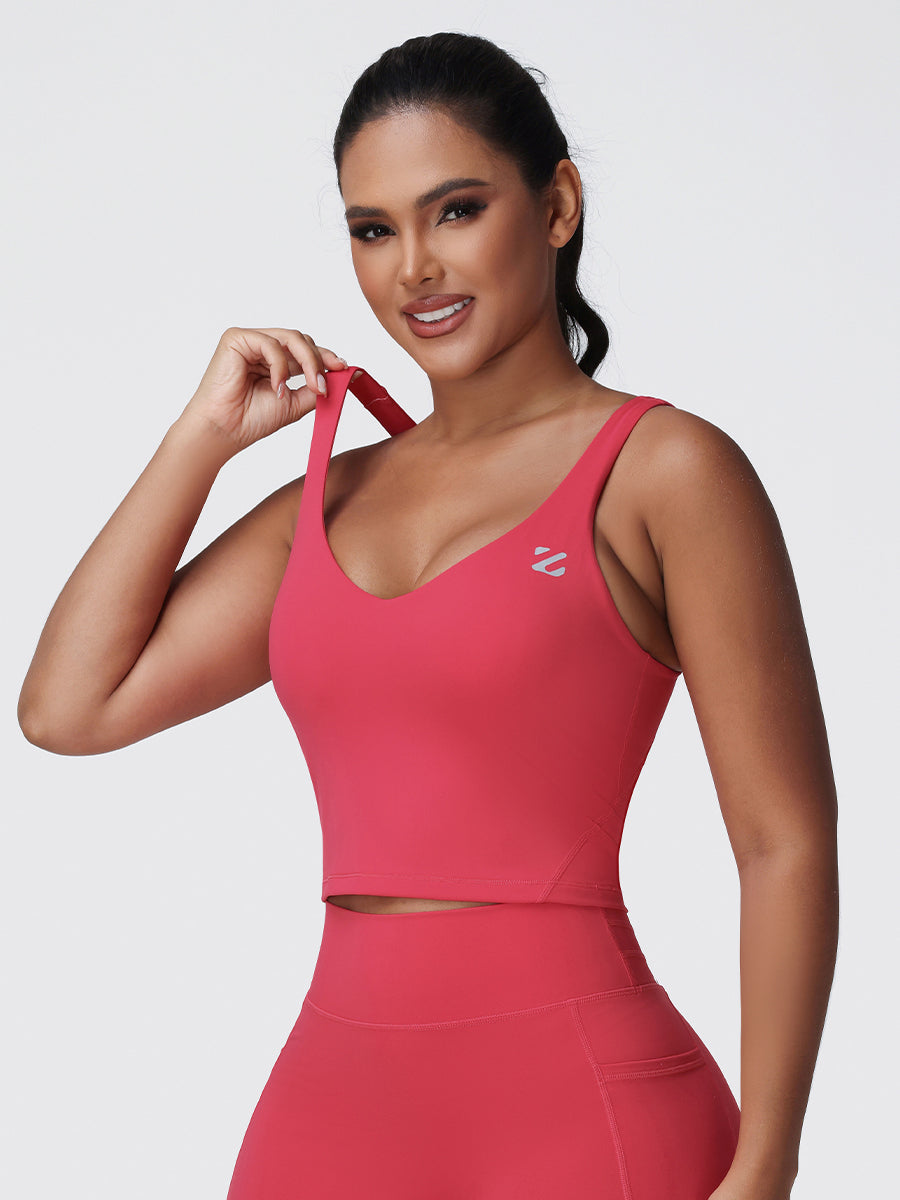U-shaped Cut Energy Longline Sports Bra