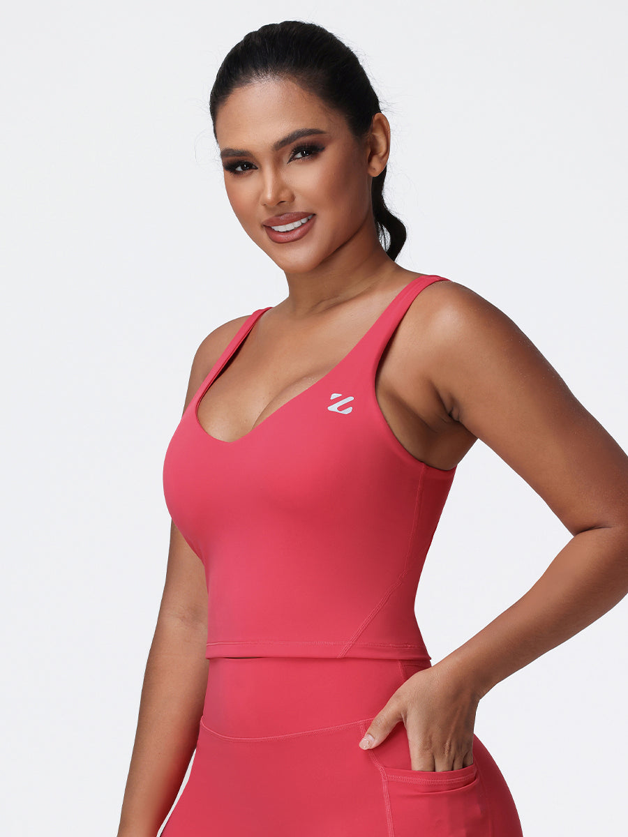 U-shaped Cut Energy Longline Sports Bra