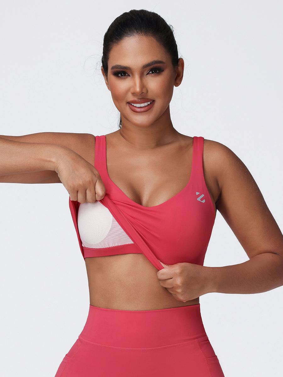 U-shaped Cut Energy Longline Sports Bra