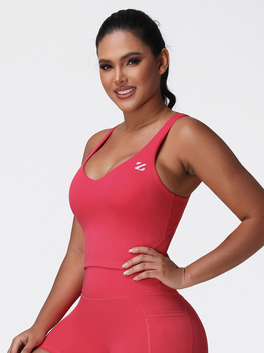 U-shaped Cut Energy Longline Sports Bra