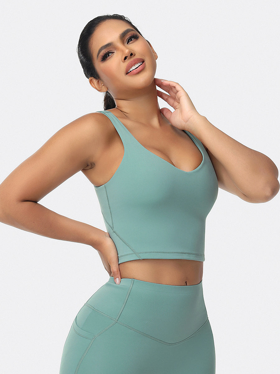 U-shaped Cut Energy Longline Sports Bra