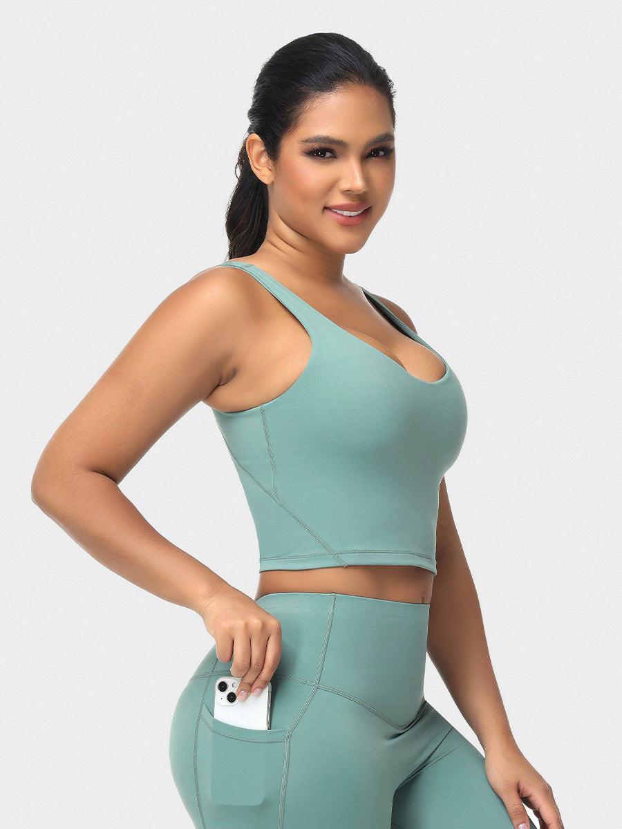 U-shaped Cut Energy Longline Sports Bra