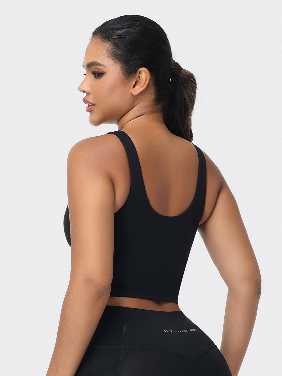 U-shaped Cut Energy Longline Sports Bra