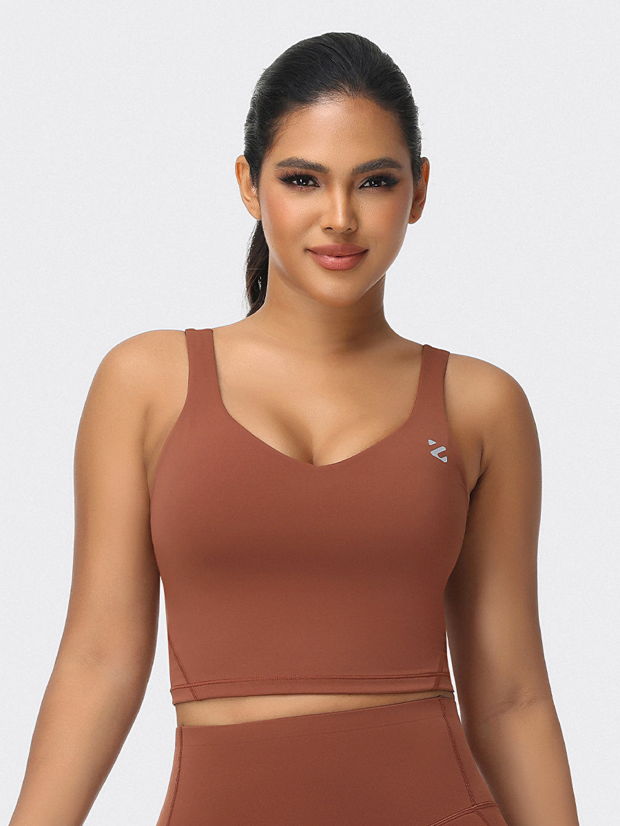 U-shaped Cut Energy Longline Sports Bra