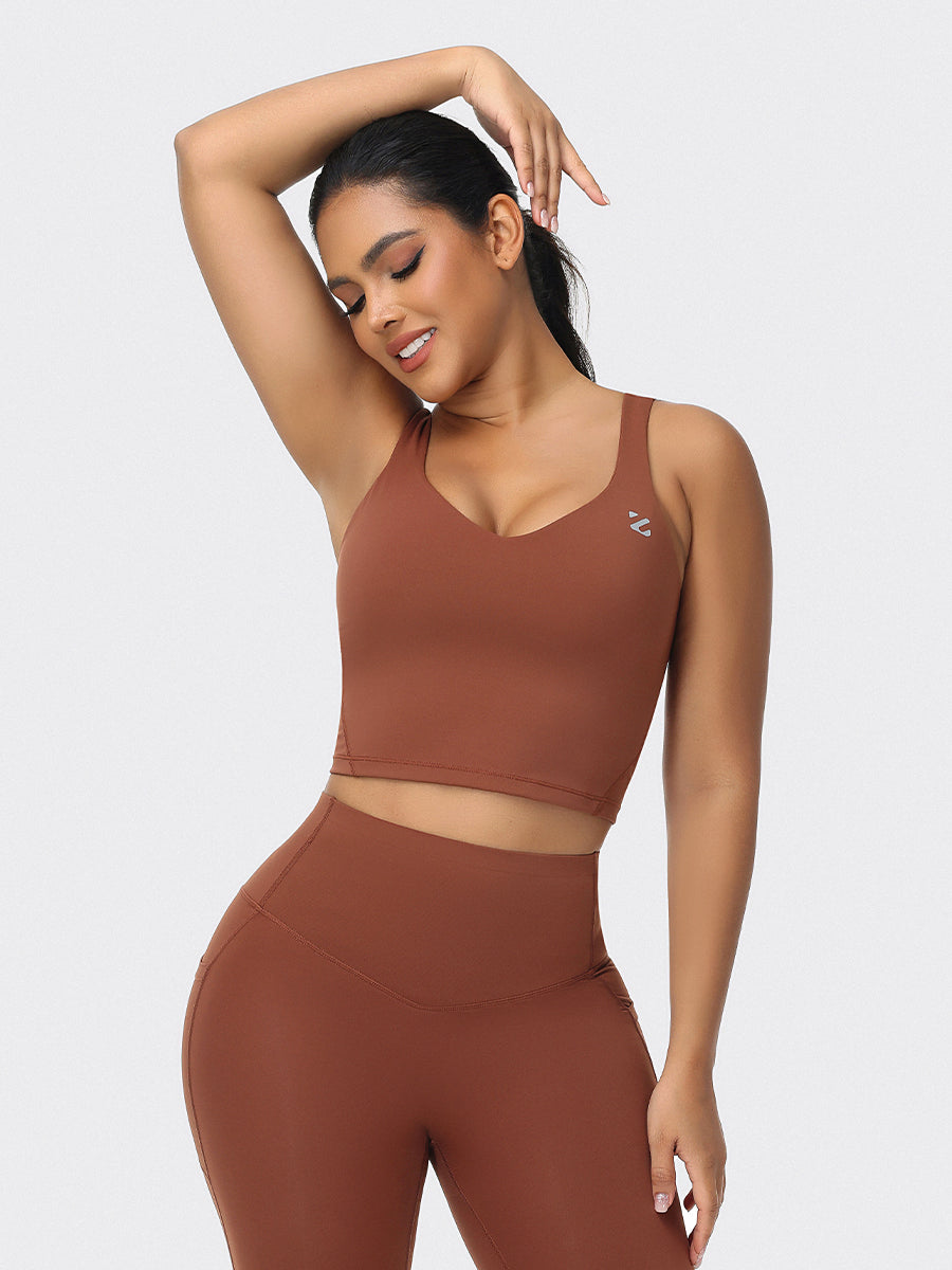 U-shaped Cut Energy Longline Sports Bra