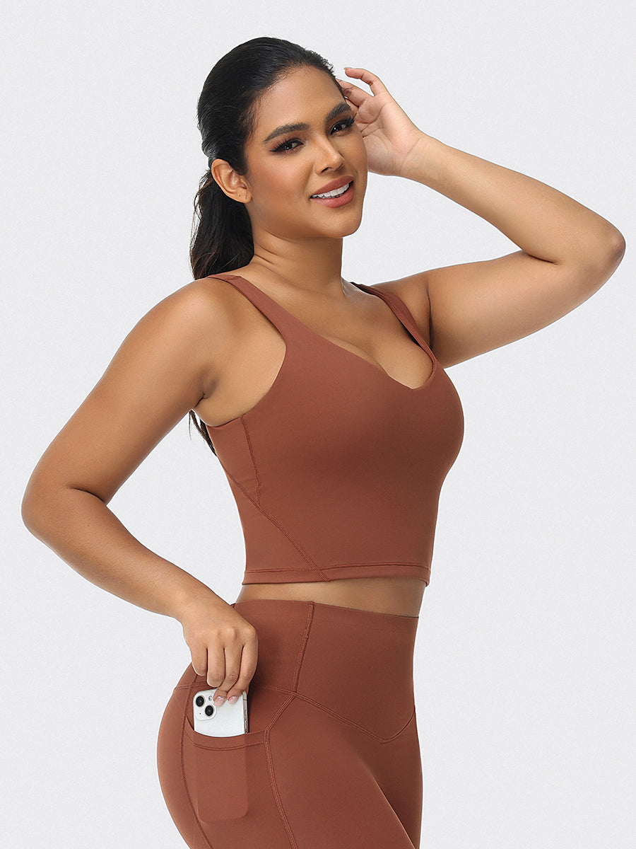 U-shaped Cut Energy Longline Sports Bra