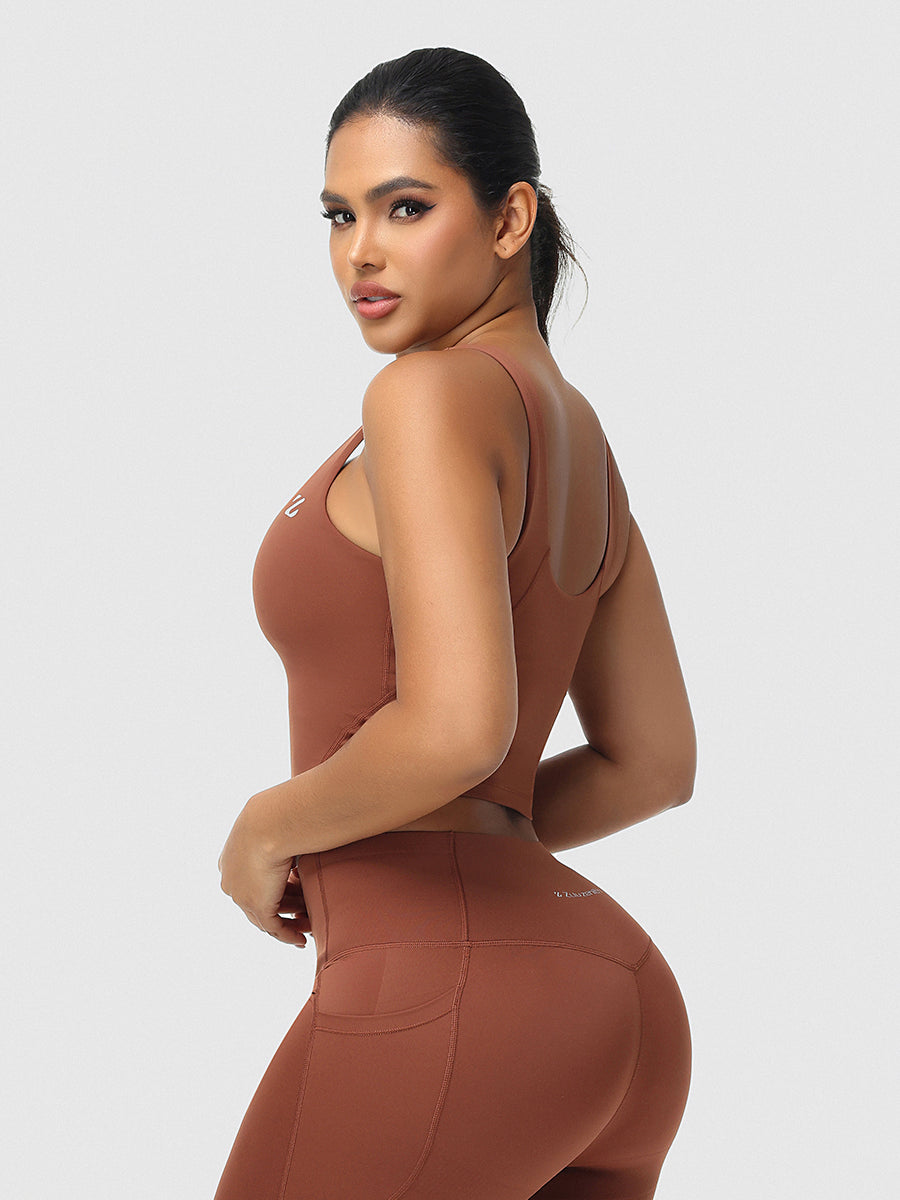 U-shaped Cut Energy Longline Sports Bra