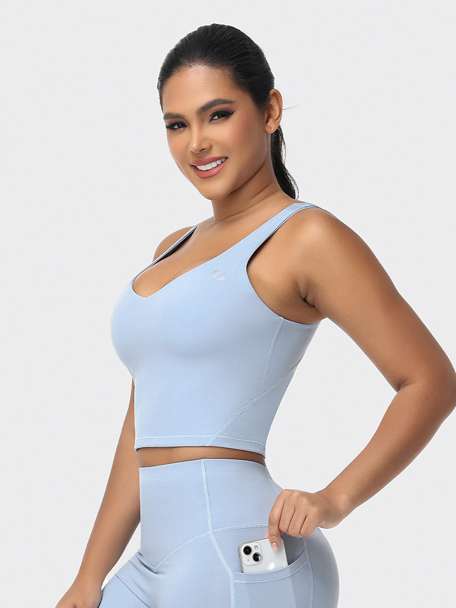 U-shaped Cut Energy Longline Sports Bra