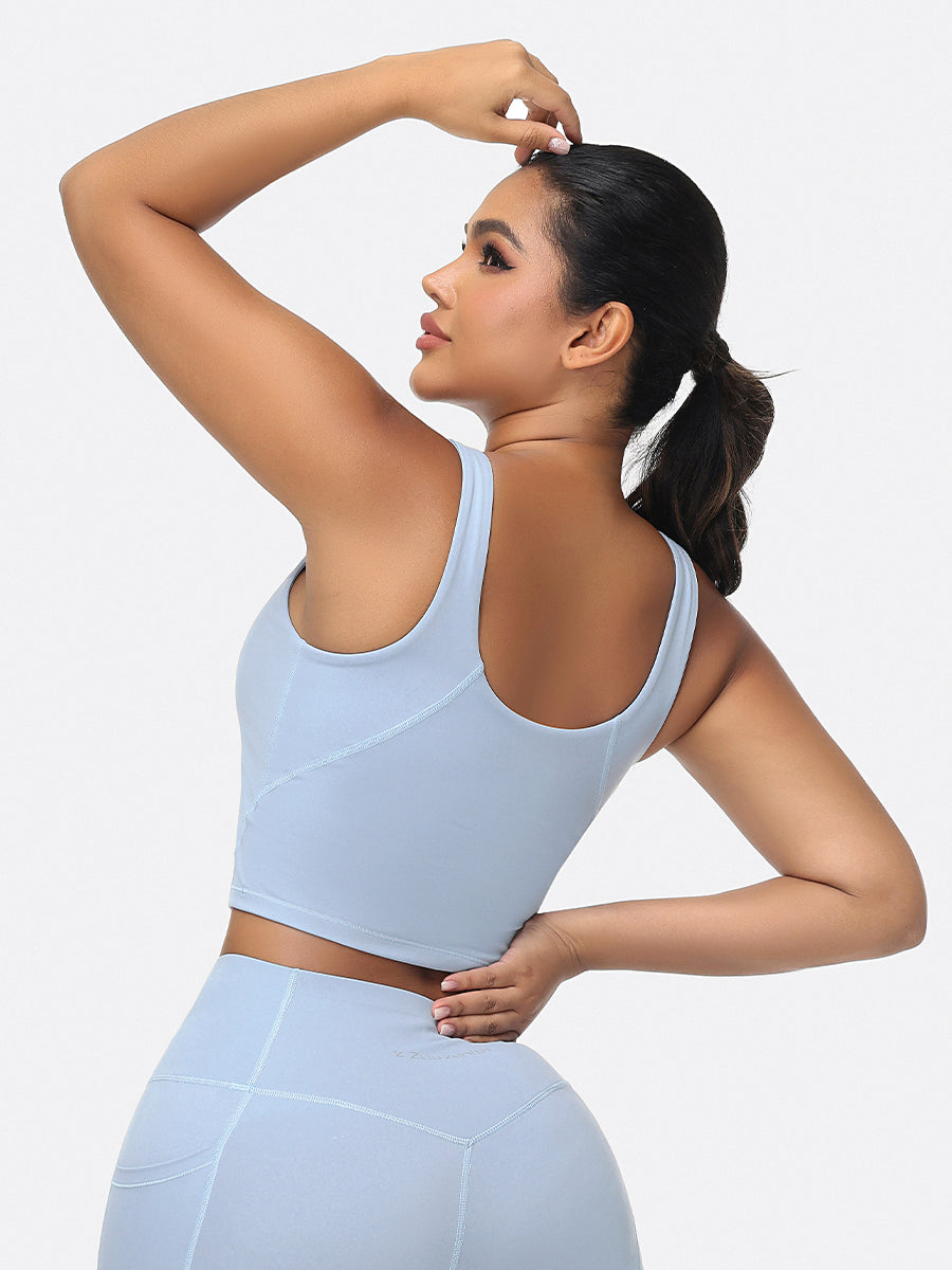 U-shaped Cut Energy Longline Sports Bra