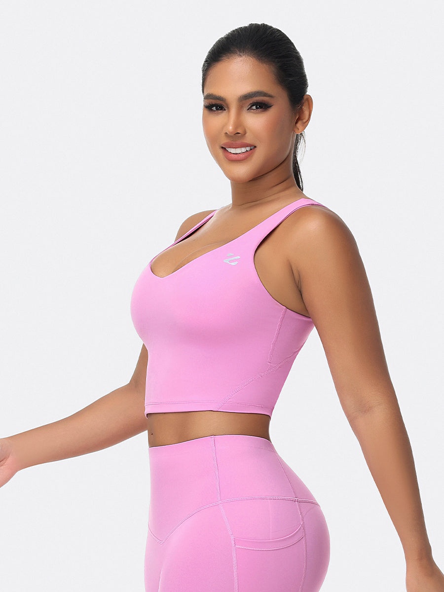 U-shaped Cut Energy Longline Sports Bra