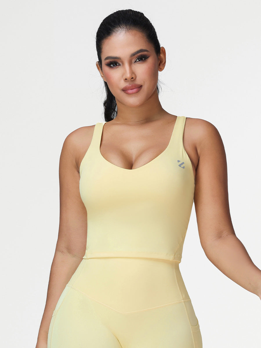 U-shaped Cut Energy Longline Sports Bra