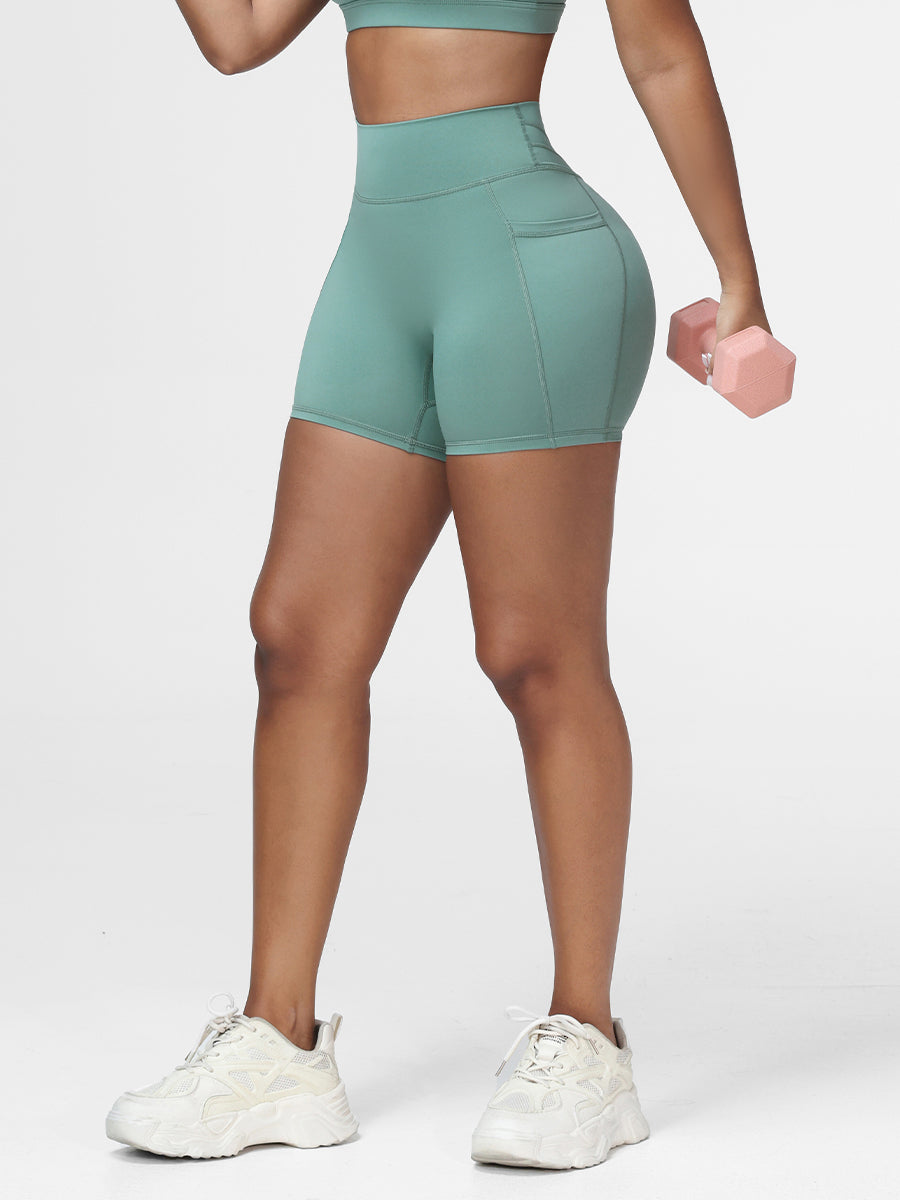 High-Rise Pockets Shorts